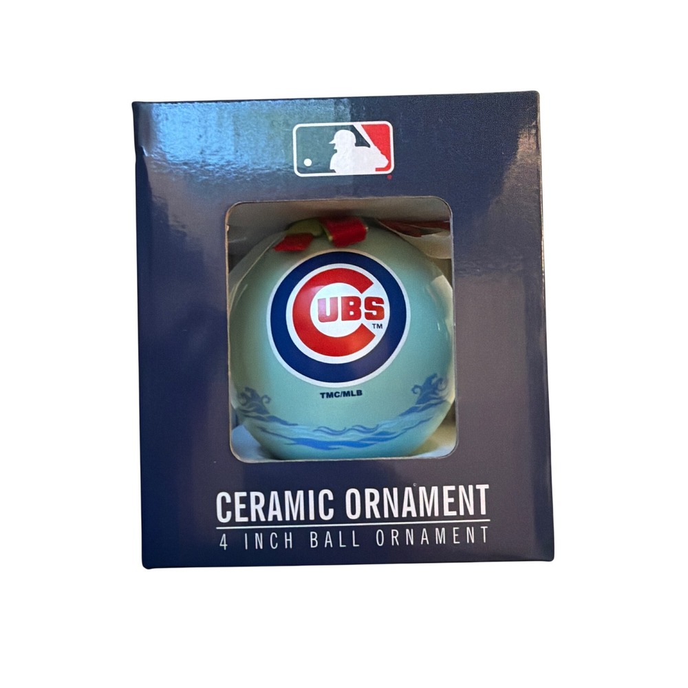 Chicago Cubs MLB Margaritaville Ceramic Ball Ornament 4 Inch The Memory Company